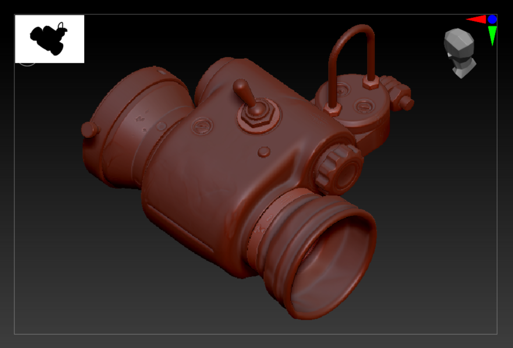 Modelling-scope-hipoly-in-zbrush