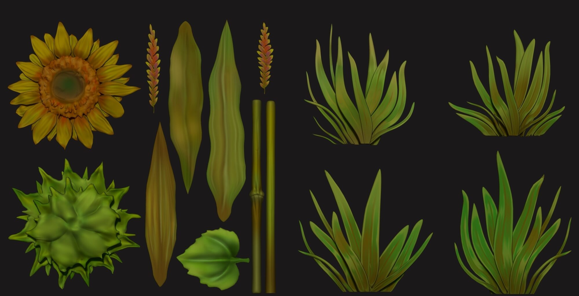 ZbrushFoliageSculpts