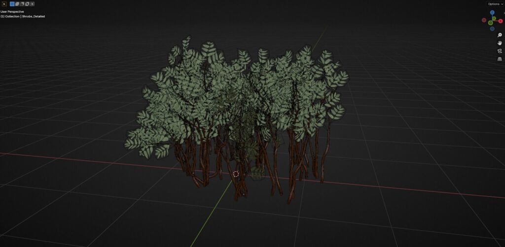 Shrubs_LowPoly_with_Texture
