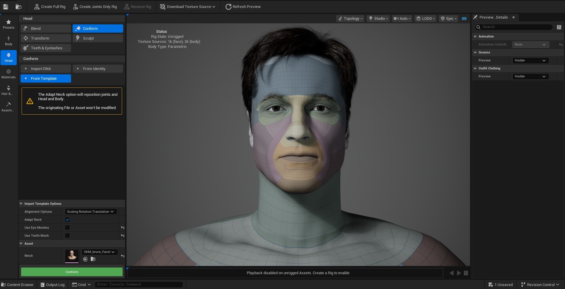 10.MaterialsTexturing_Metahuman